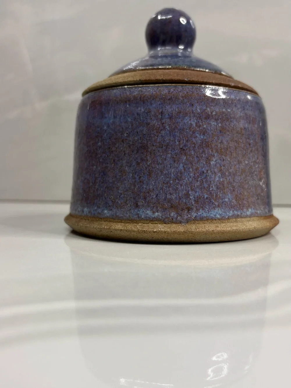 Vintage 1990 Tim Hahne Studio Art Pottery Salsa Jar Handmade North Carolina